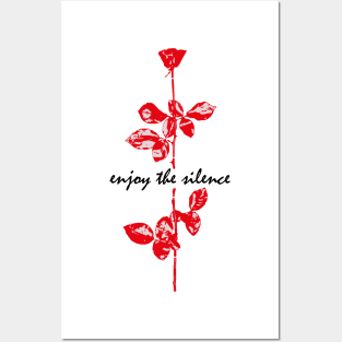 Enjoy The Silence - Red & Black Posters and Art